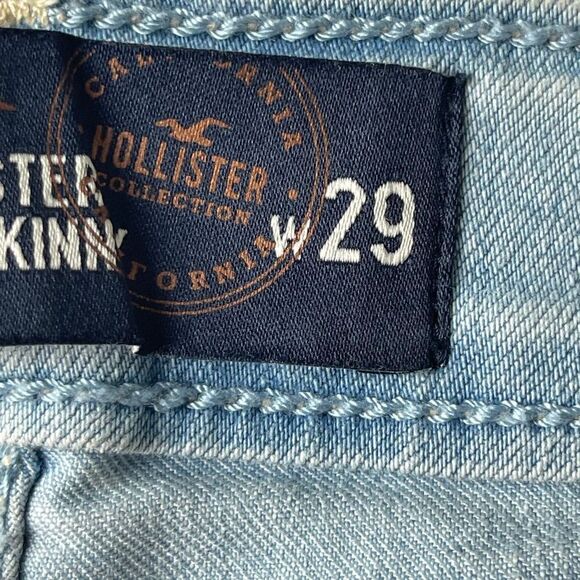 HOLLISTER Super Skinny Light Wash Raw Edge Hem Jeans, 29 - Picture 5 of 9